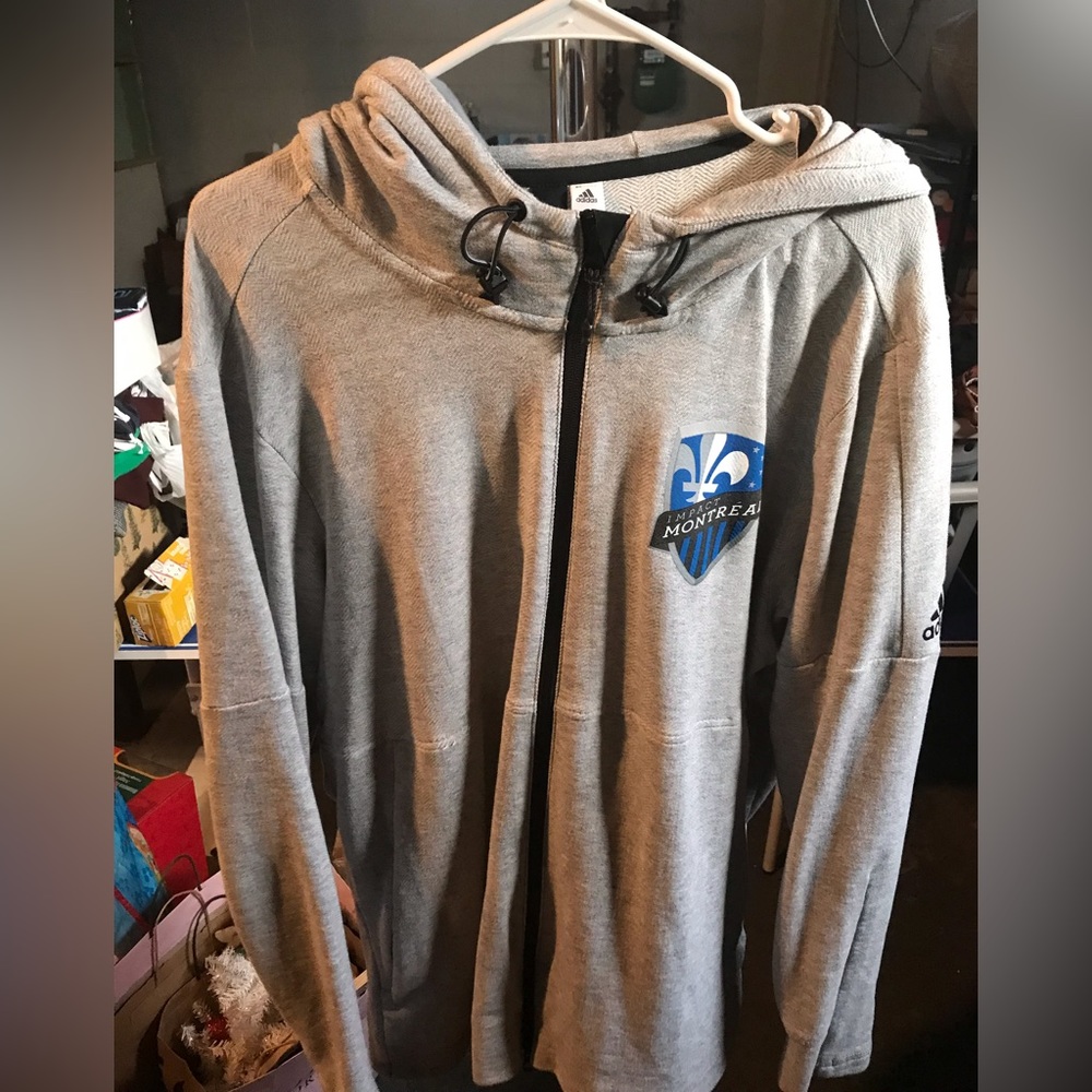 Size XL Adidas Montreal Impact official warm up hoodie MLS FOOTBALL FUTBALL